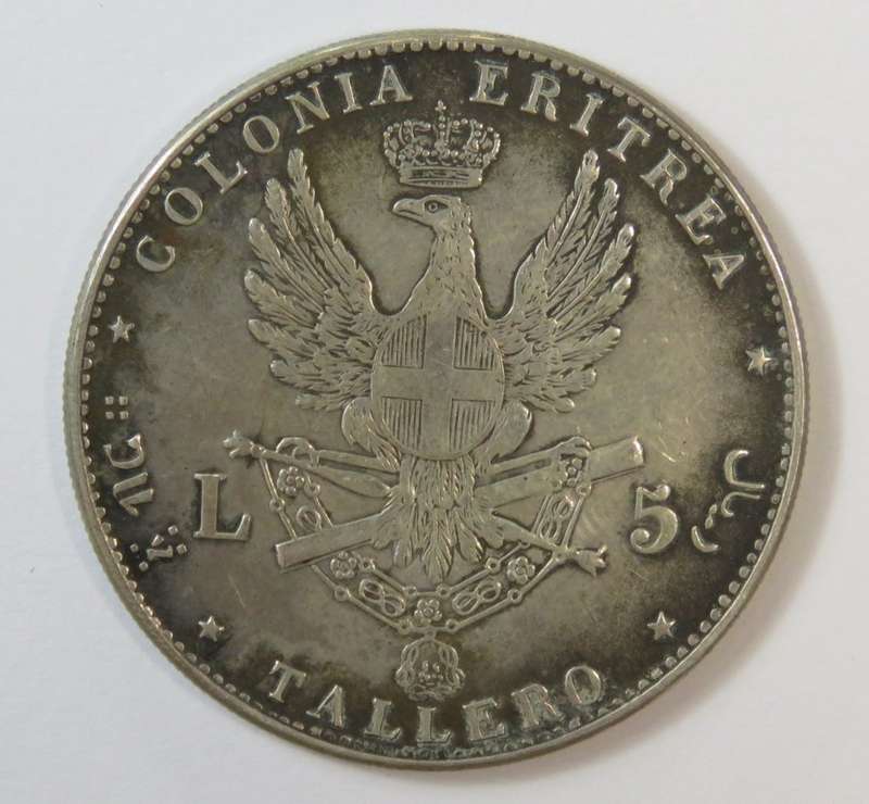 Italian Eritrea 5 Lire in AU condition - APS
