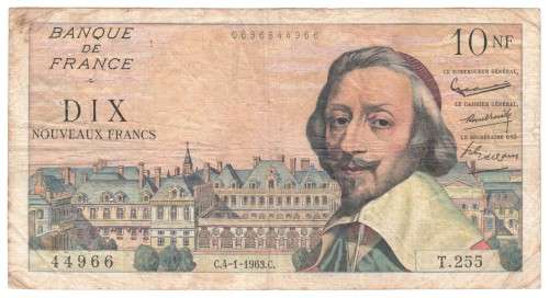 France 10 New Francs 1963