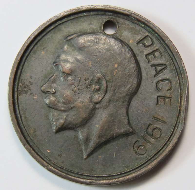 PEACE 1919 inscribed medal - rare version