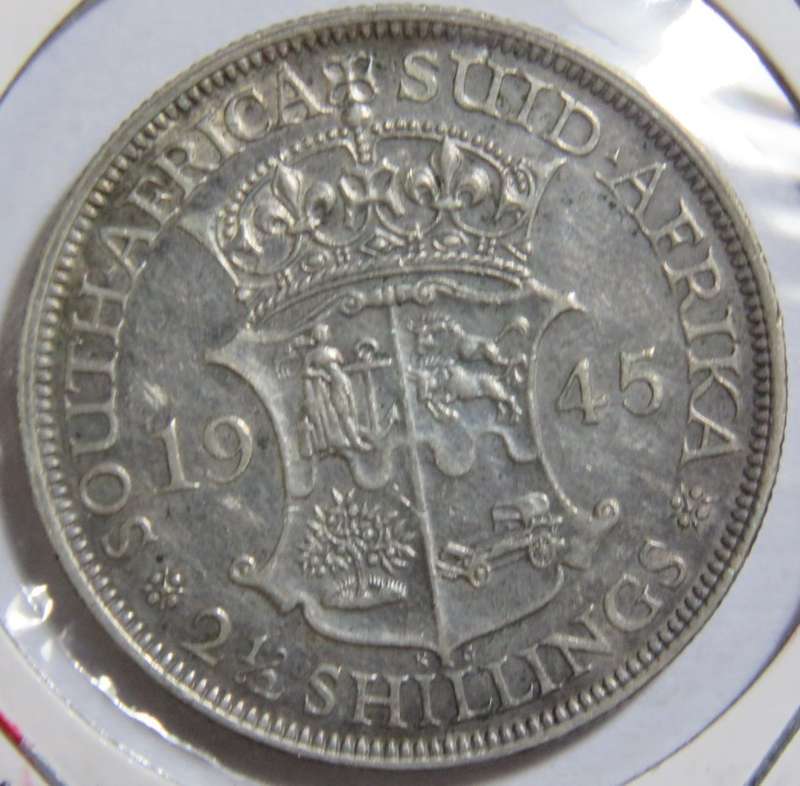 1945 SA Union Half Crown VF+