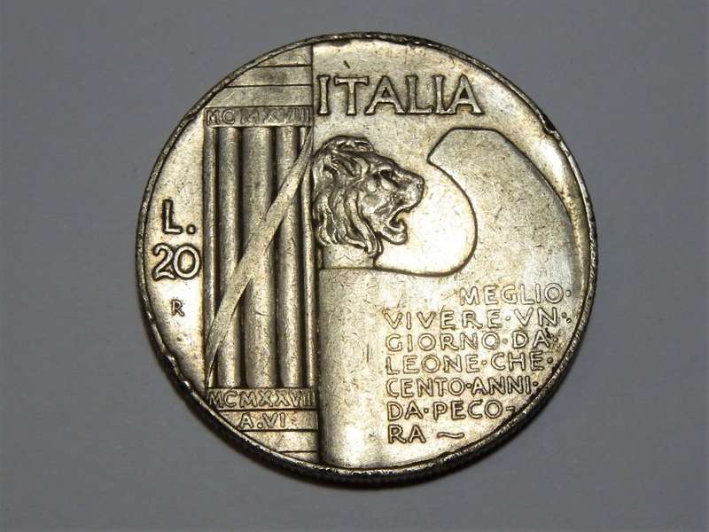 1928 R Italian 20 Lire