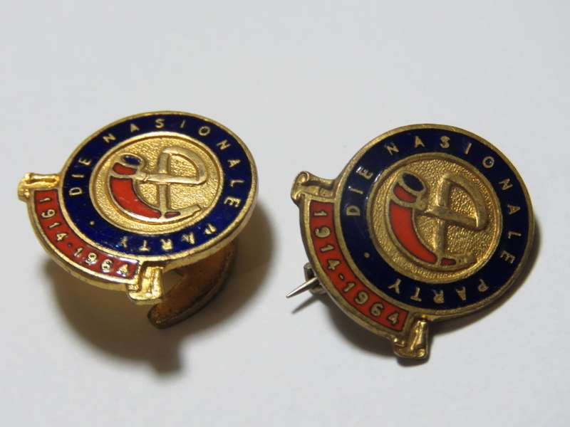 Set of 2 National Party 1914 - 1964 badges