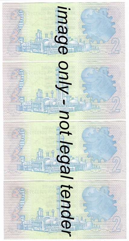GPC de Kock 3rd Issue lot of 9 uncirculated R2 notes with consecutive numbers CG