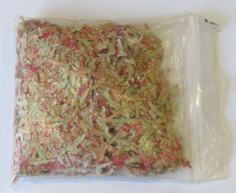 Bag with shredded R50 banknotes (DIY kit)