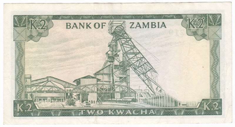 Zambia 1968 Two Kwacha uncirculated - TOP NOTE