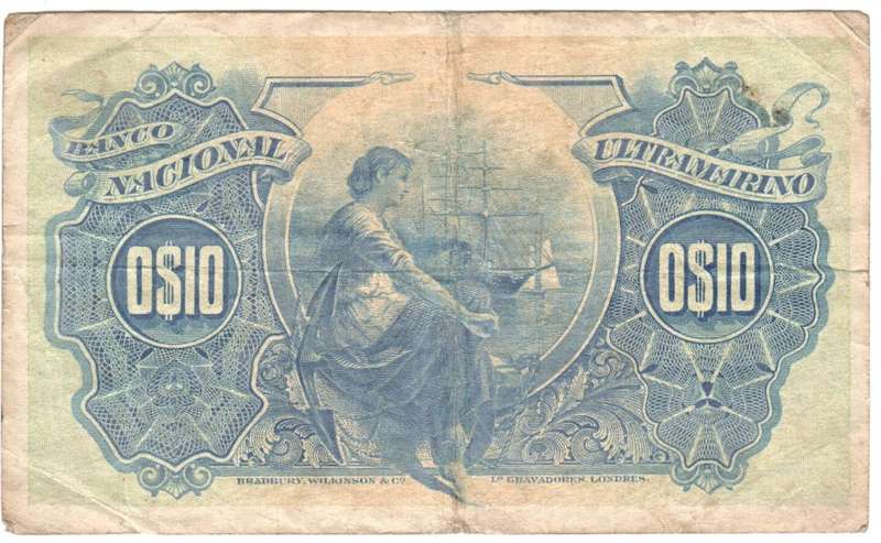 1914 Mozambique Lourenco Marques 10 Centavos
