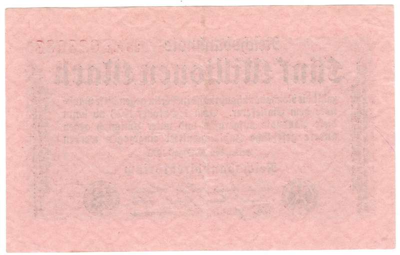 Germany Reichsbanknote 1923 - 5 Million Mark