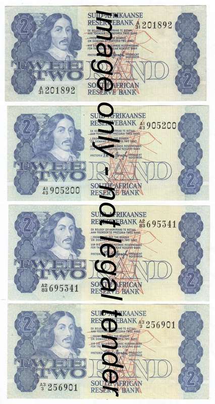 TW de Jongh - 4th Issue R2 Notes - Full set with prefix A, A1, A2 and A3 notes