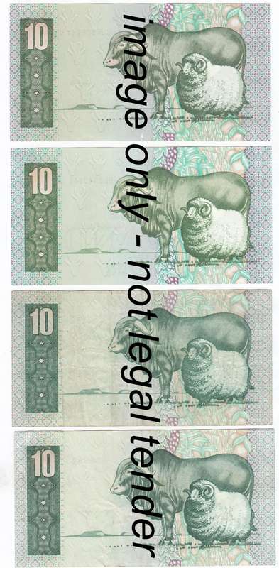 Full set of R10 notes - All reasonable condition - some Uncirculated
