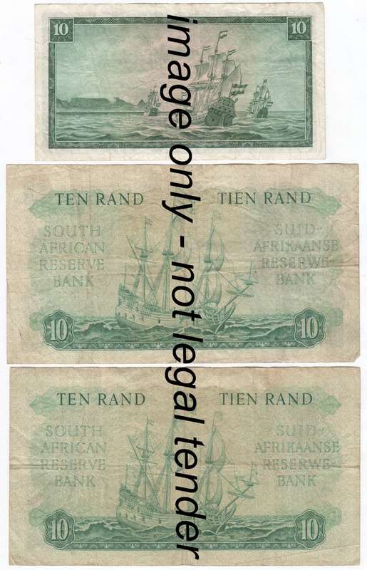 Full set of R10 notes - All reasonable condition - some Uncirculated