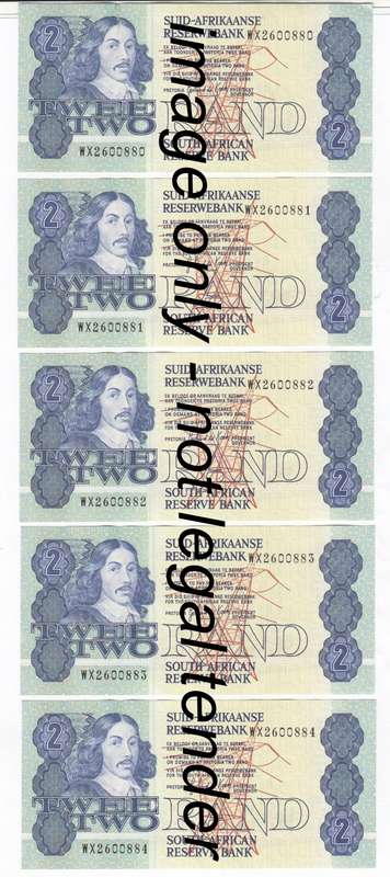 Lot of 10 x R2 replacement notes with consecutive numbers WX series