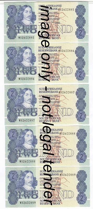 Lot of 10 x R2 replacement notes with consecutive numbers WX series