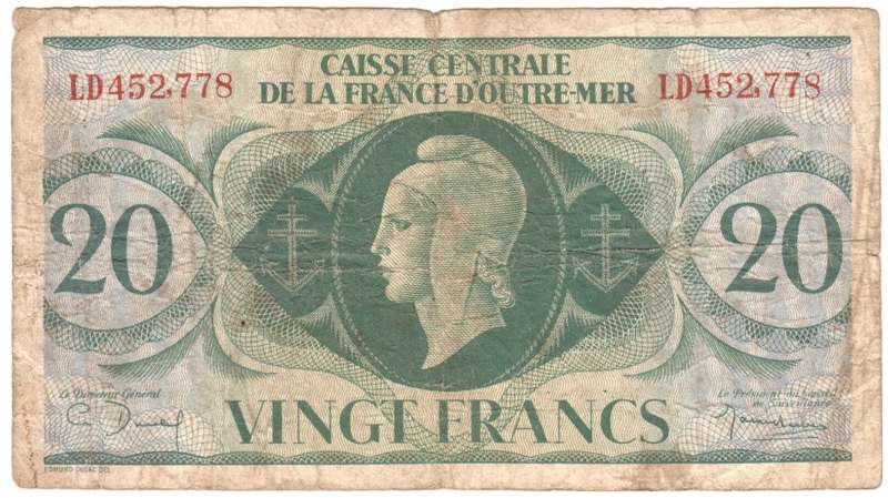 France - overseas 20 Francs 1944