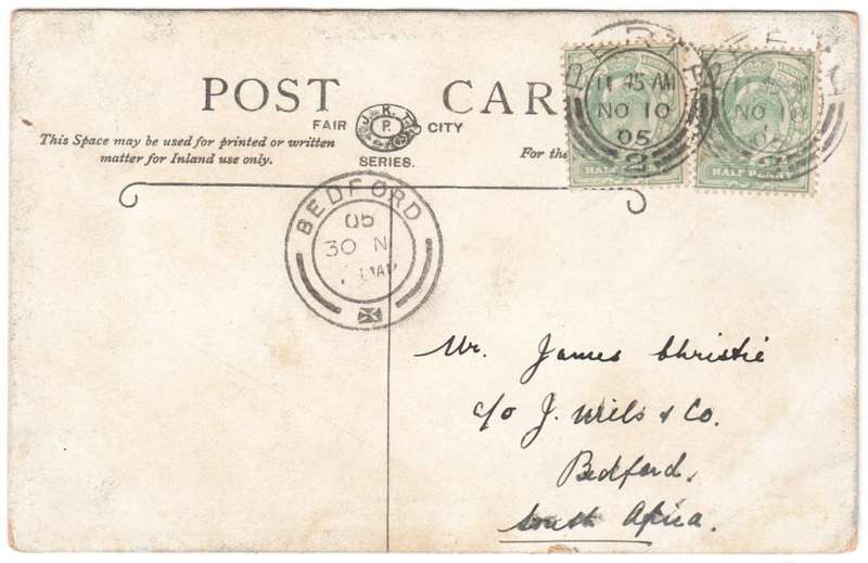 1910 Postcard with Bedford postmark