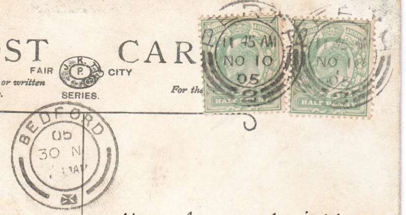 1910 Postcard with Bedford postmark