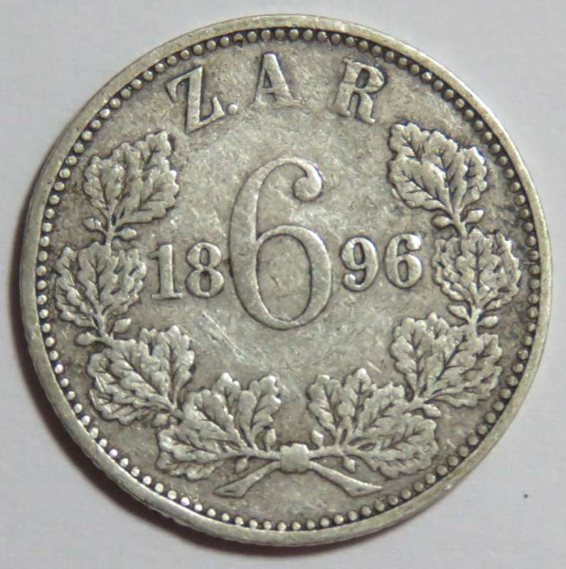 ZAR Kruger 6 pence 1896