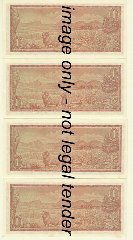 Tw de Jongh Second issue lot of 9 UNCIRCULATED R1 notes - consecutive low numbers