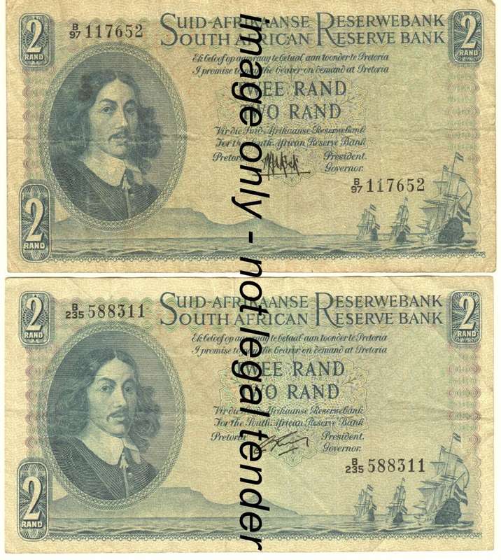 Pair of De Kock and Rissik R2 notes