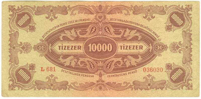 10 000 Pengo Hungary 1945