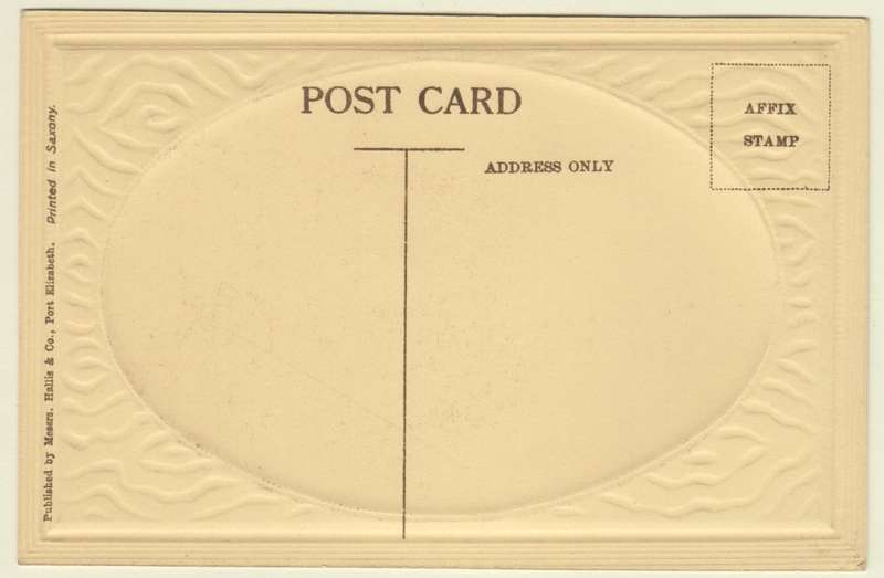 Late President Kruger memorial postcard - printed Saxony - issued Port Elizabeth - unused