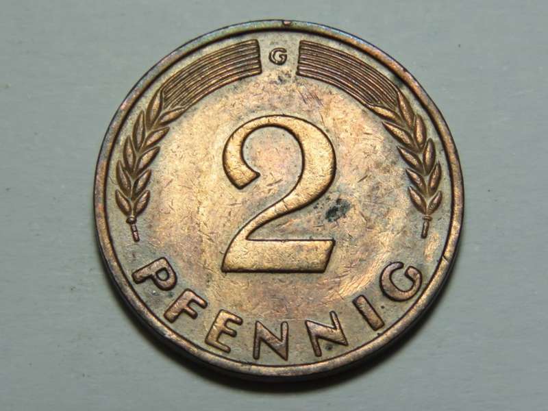 Germany 1950 G 2 pfennig - XF+