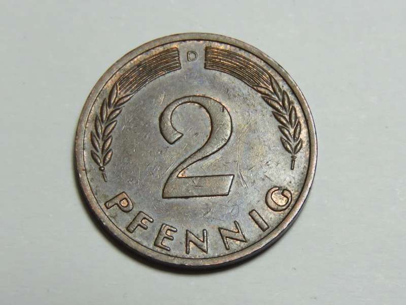 Germany 1962 D 2 pfennig - AU+