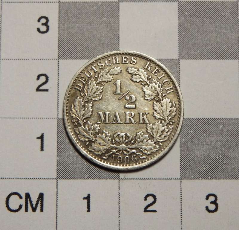 1906 A Germany silver half mark