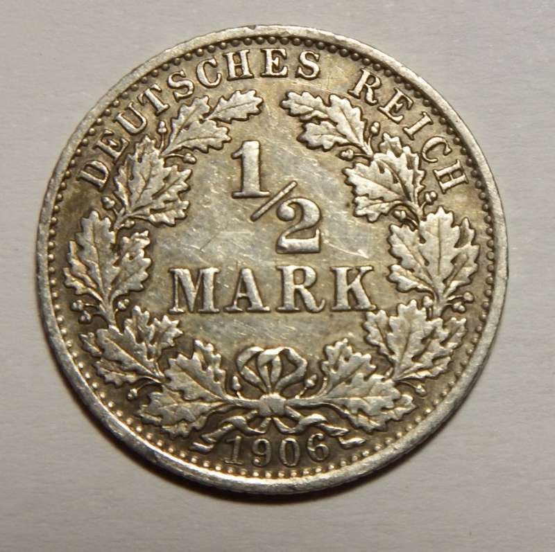 1906 A Germany silver half mark