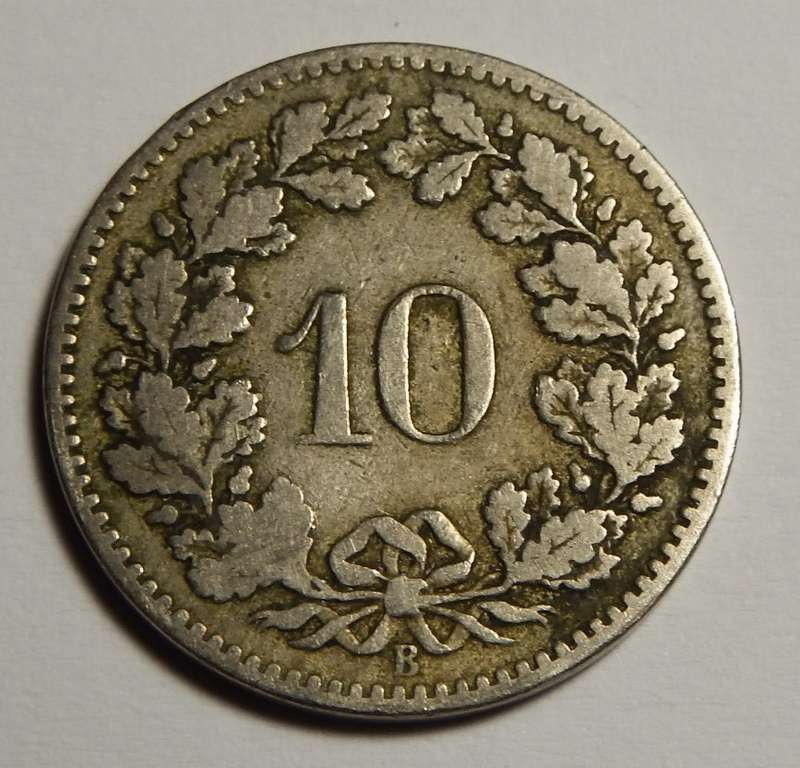 Switzerland 1883 Ten Rappen