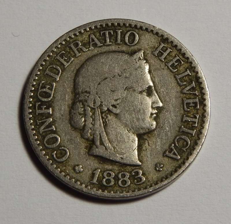 Switzerland 1883 Ten Rappen