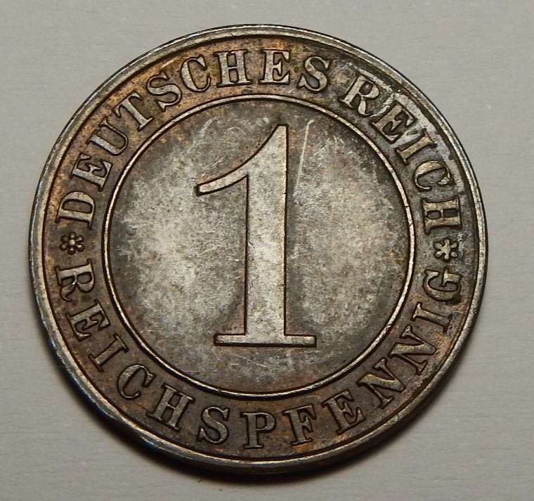 Germany 1928 bronze Reichs pfennig UNC