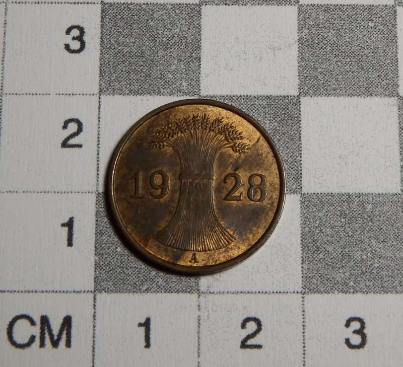 Germany 1928 bronze Reichs pfennig UNC
