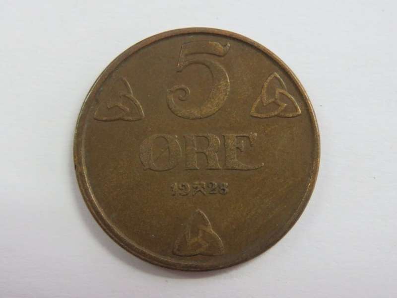1928 Norway 5 Ore - VF+