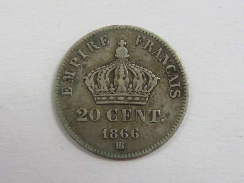1866 France 20 centimes - BB