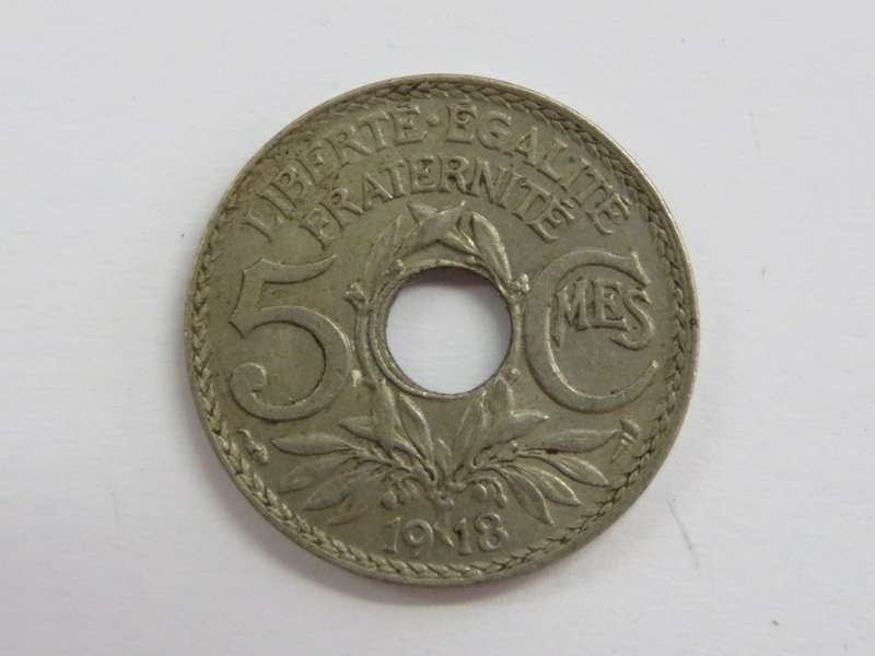 1918 France 5 centimes - XF