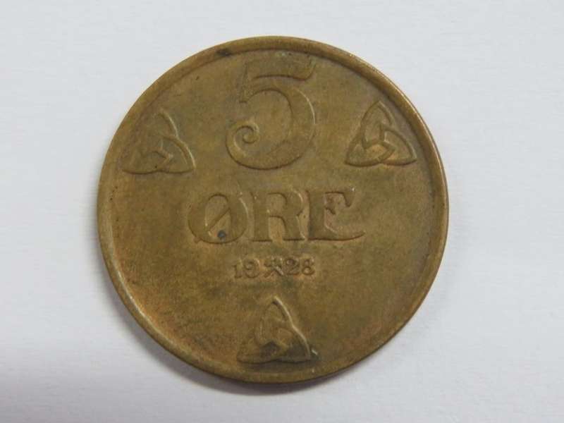 1928 Norway 5 Ore - XF