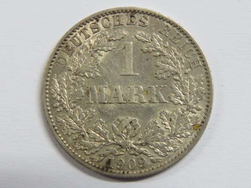 1909 Germany A 1 mark - AU