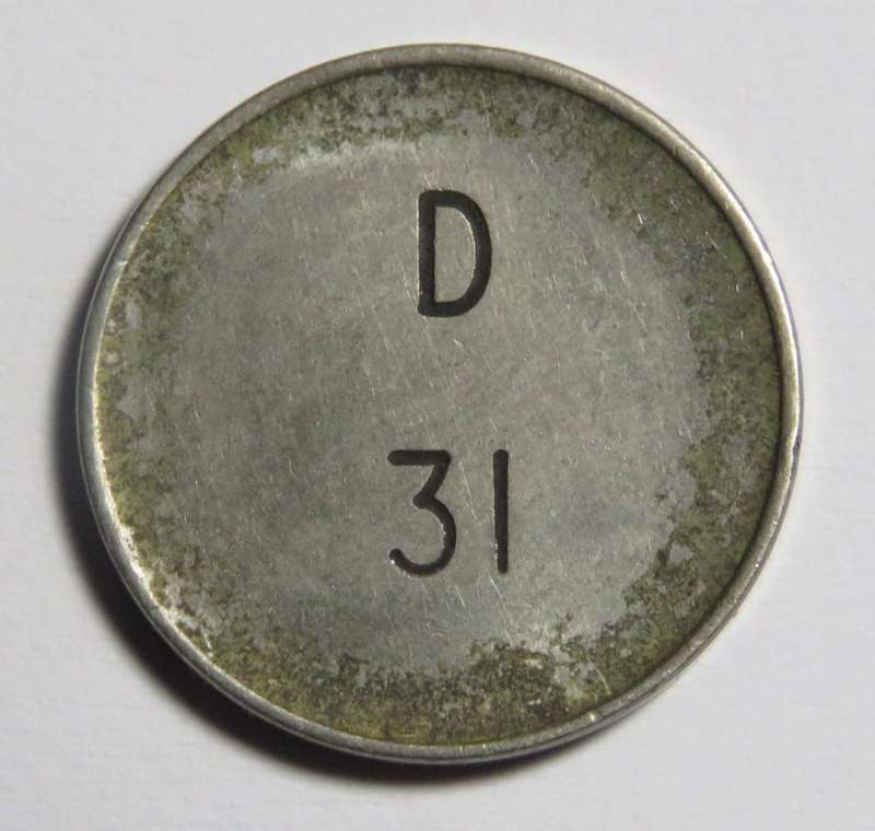 General Post Office 10 cent token - number D 31