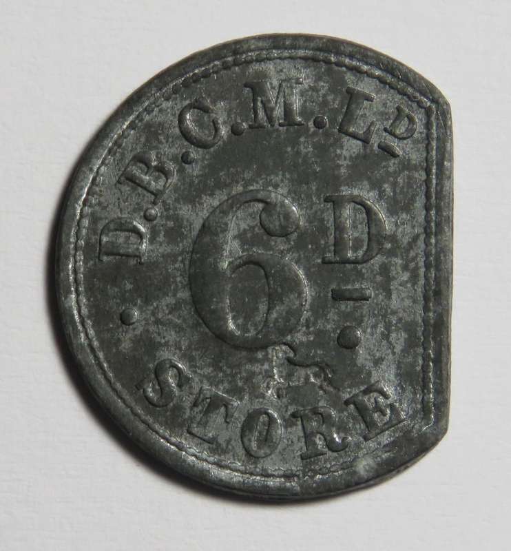De Beers Consolidated mines 6d sixpence token