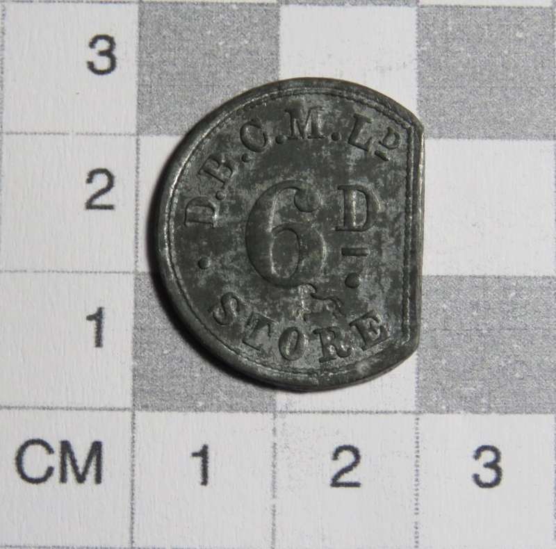 De Beers Consolidated mines 6d sixpence token