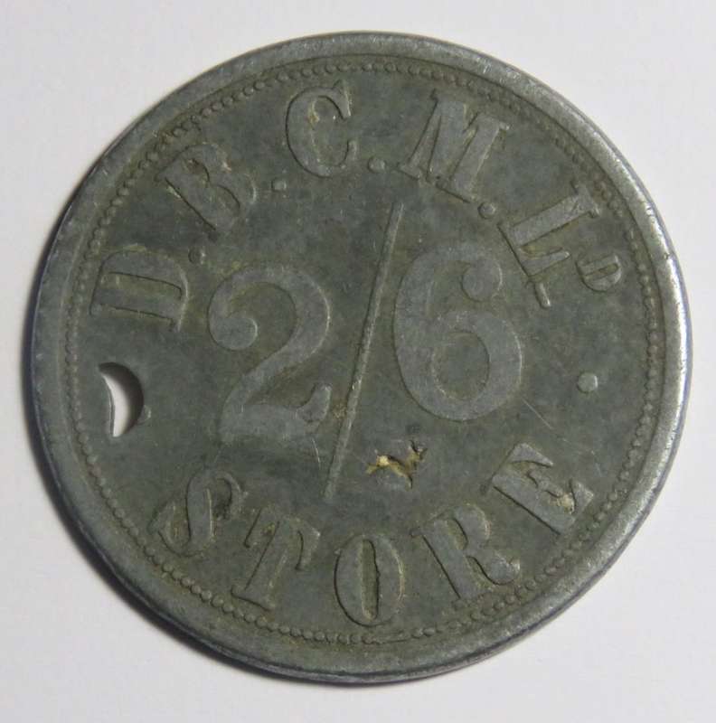 De Beers Consolidated mines 2/6 token - Set 3 - du Toitspan