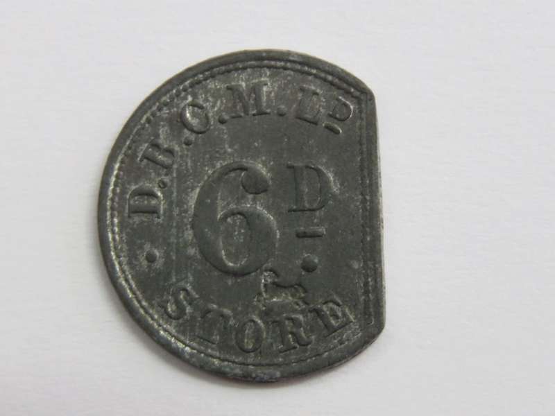 De Beers Consolidated mines 6d sixpence token
