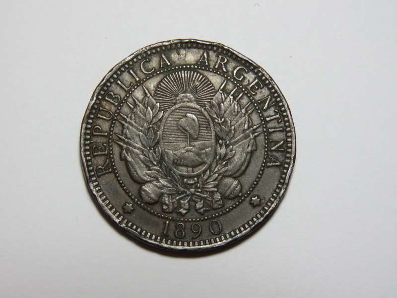 1890 Argentina 2 Centavos