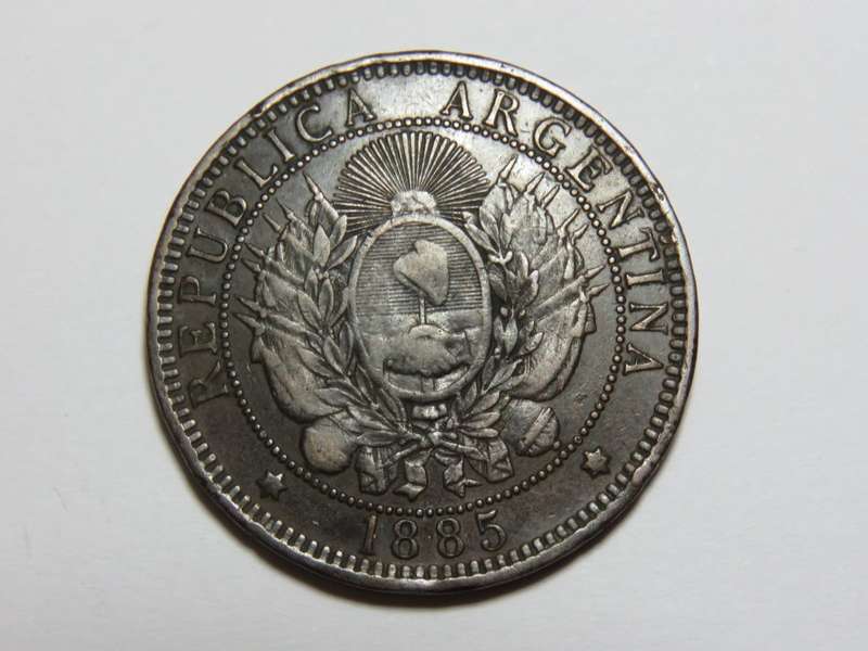 1885 Argentina 2 Centavos