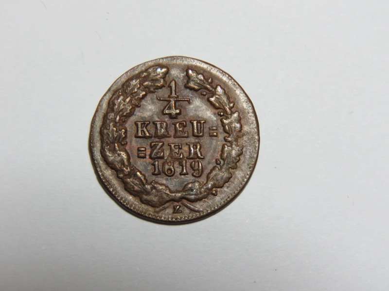 1819 German States NASSAU 1/4 Kreuzer