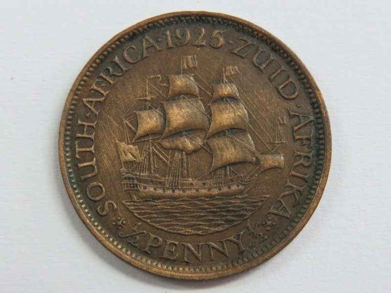 1925 SA Union half penny XF