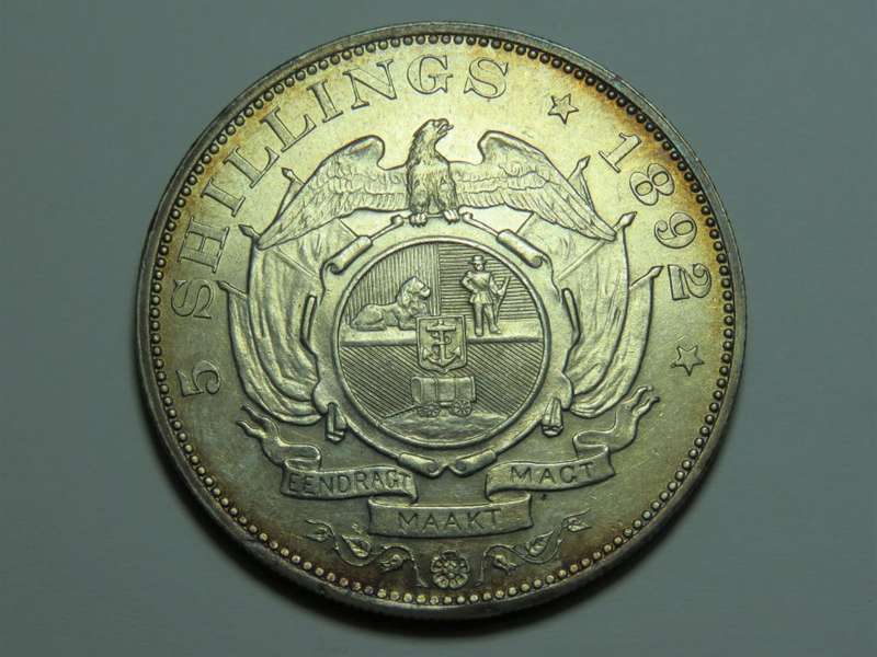 1892 ZAR Crown Single Shaft in AU condition with small mark at 6 oclock