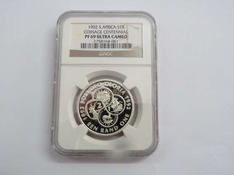 1992 RSA coinage centennial proof silver R1 graded PF 69 ULTRA CAMEO by NGC