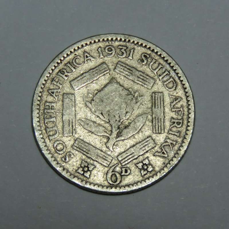1931 SA Union sixpence - scarce