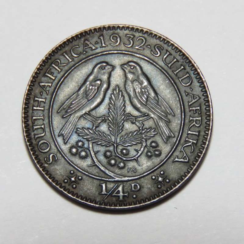 1932 SA Union 1/4d farthing UNC - low mintage